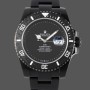 Super Clone Men's Rolex Submariner DIW Parakeet Edition 41MM Carbon Fiber Bezel Black Dial Black Dial
